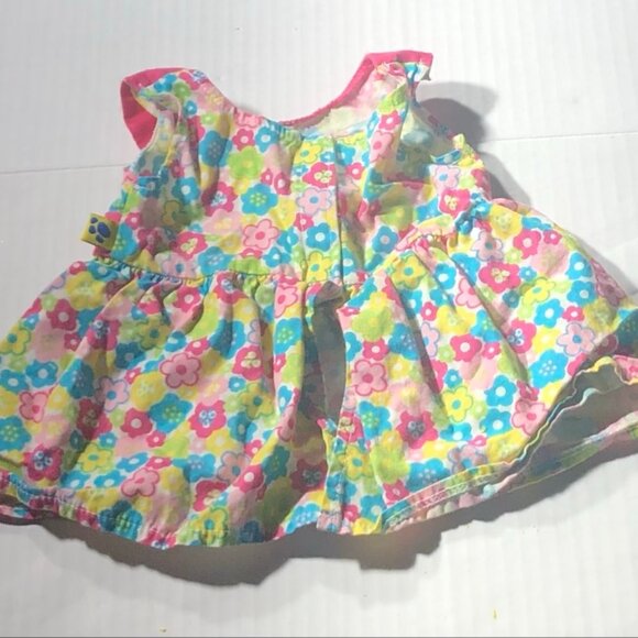 Build-A-Bear Workshop Baby Doll Dress Floral Print Flip Flop Sandals Multicolor - Picture 8 of 12